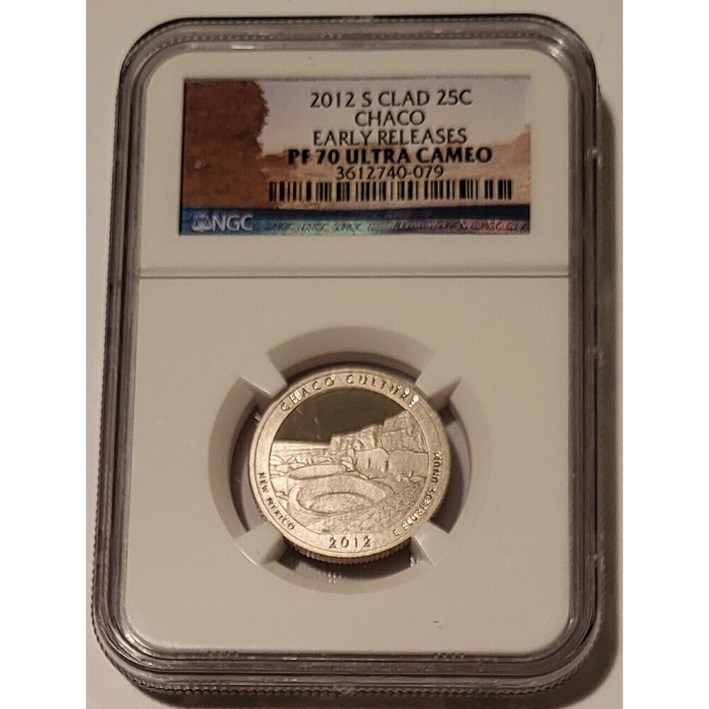 2012 S Clad Chaco Canyon NP Quarter Proof PF70 UC NGC Early Releases